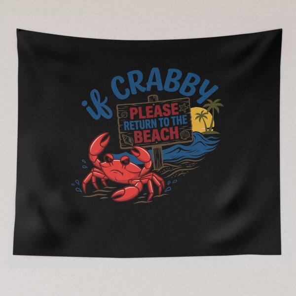 Item preview, Funny Grumpy Crab Beach Vacation Gift designed and sold by KroghDs.