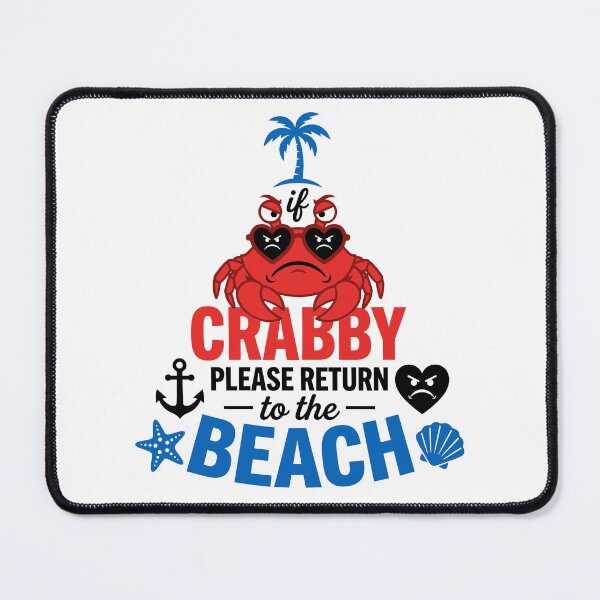 Item preview, Funny Grumpy Crab Beach Vacation Quote Gift designed and sold by KroghDs.