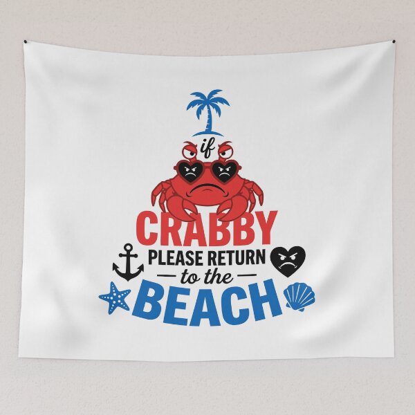 Item preview, Funny Grumpy Crab Beach Vacation Quote Gift designed and sold by KroghDs.