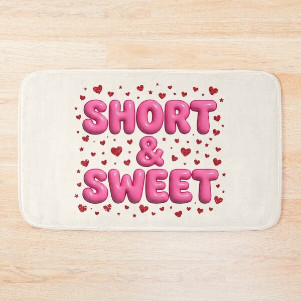 Item preview, Short and Sweet Pink Typography Cute Y2K Aesthetic with Romantic Hearts designed and sold by SplashTastic.