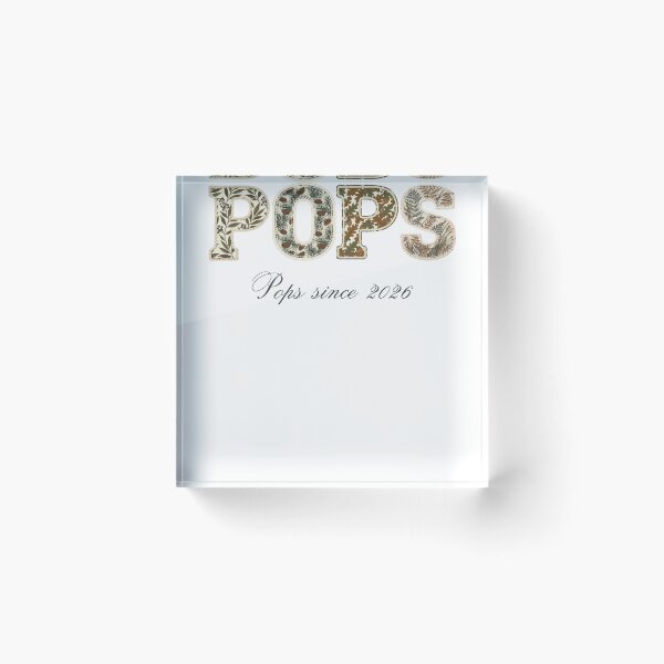 Item preview, Pops Since 2026 Shirt Design New Grandpa Baby Announcement Botanical Patchwork designed and sold by Panom Suavichien.