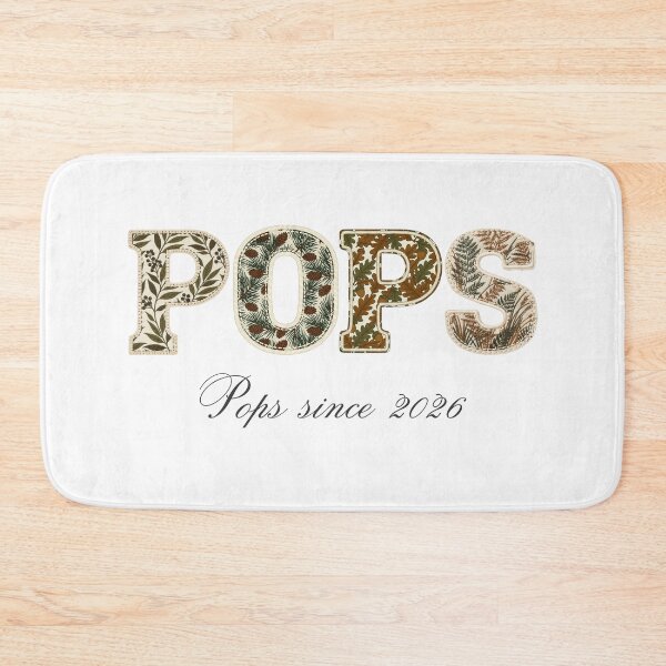 Item preview, Pops Since 2026 Shirt Design New Grandpa Baby Announcement Botanical Patchwork designed and sold by Panom Suavichien.