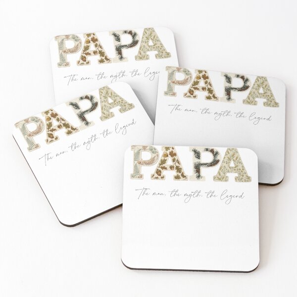 Item preview, Papa The Man The Myth The Legend Shirt Design Botanical Patchwork Vintage Gift designed and sold by Panom Suavichien.