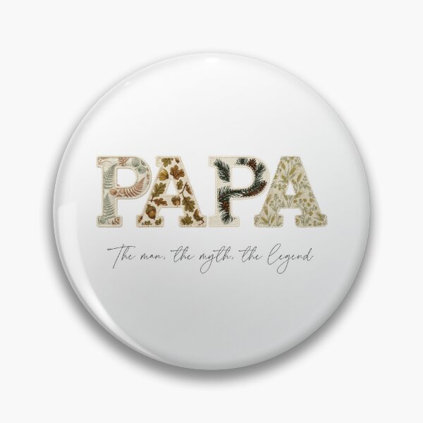 Item preview, Papa The Man The Myth The Legend Shirt Design Botanical Patchwork Vintage Gift designed and sold by Panom Suavichien.