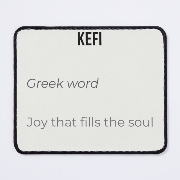 Item preview, KEFI – Greek Word for Joy That Fills the Soul Minimalist Typography Design designed and sold by Mastalina99.