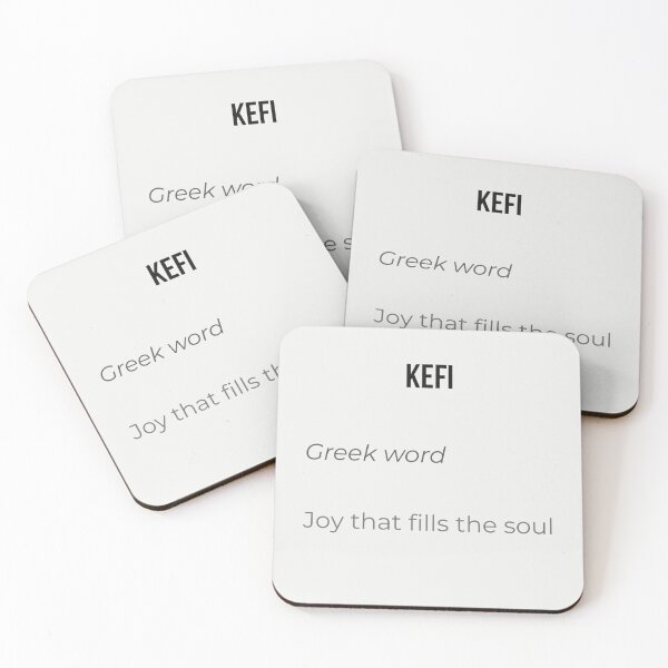 Item preview, KEFI – Greek Word for Joy That Fills the Soul Minimalist Typography Design designed and sold by Mastalina99.
