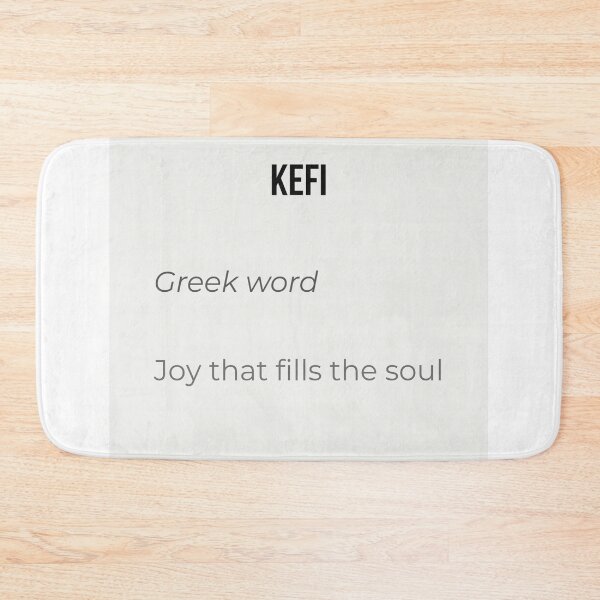 Item preview, KEFI – Greek Word for Joy That Fills the Soul Minimalist Typography Design designed and sold by Mastalina99.