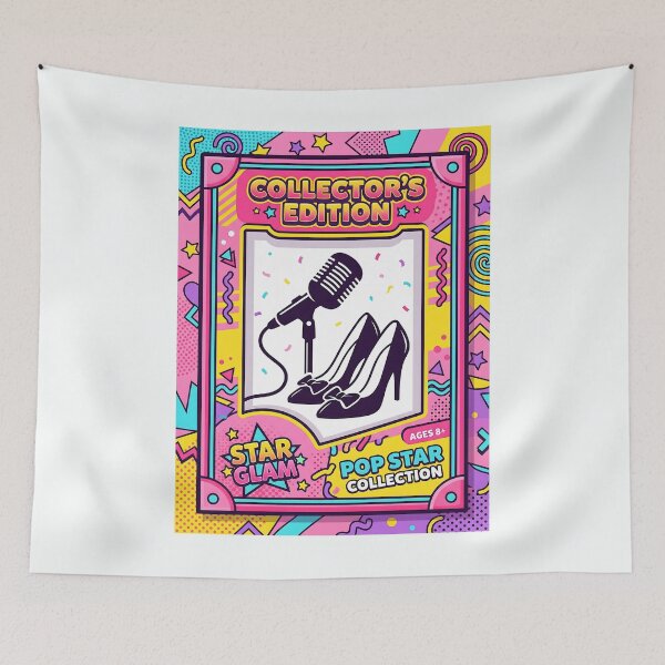 Item preview, Pop Star Collector Edition Memphis Style Art with Vibrant 90s Aesthetic designed and sold by SplashTastic.