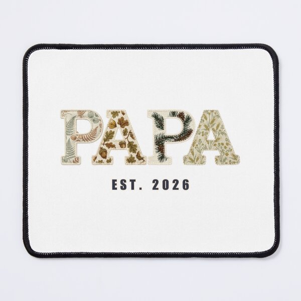 Item preview, Papa Est 2026 Shirt Design New Papa First Time Father Botanical Patchwork Gift designed and sold by Panom Suavichien.
