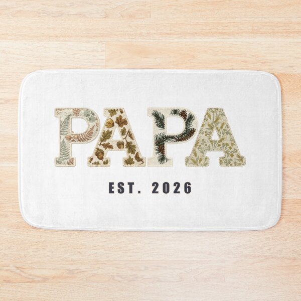 Item preview, Papa Est 2026 Shirt Design New Papa First Time Father Botanical Patchwork Gift designed and sold by Panom Suavichien.