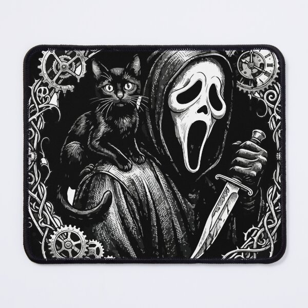 Item preview, Ghostface Gothic Steampunk Cat - Spooky Scream Slasher designed and sold by Brexmore3.