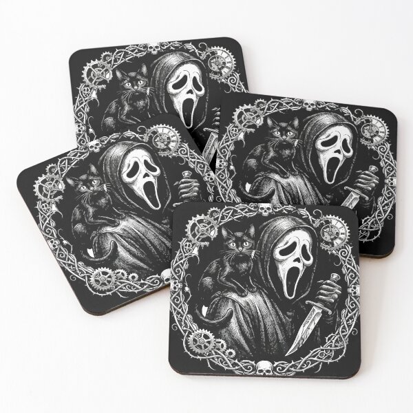 Item preview, Ghostface Gothic Steampunk Cat - Spooky Scream Slasher designed and sold by Brexmore3.