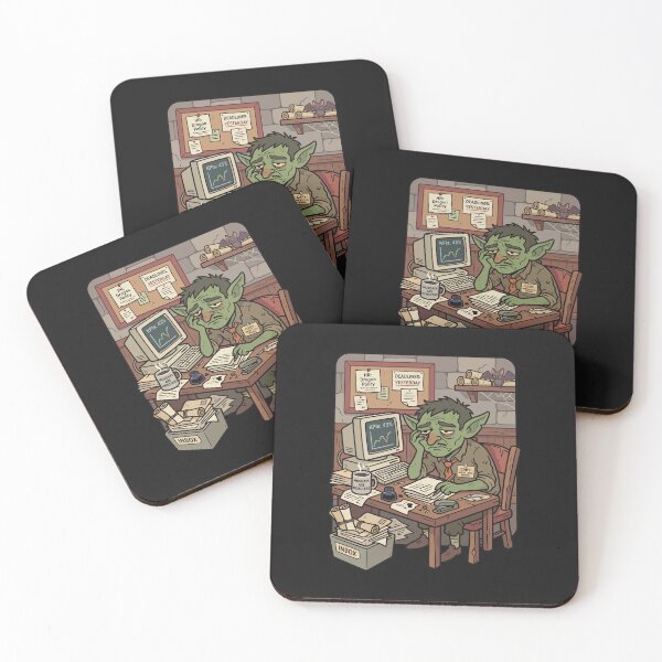 Item preview, Retro Goblin Office Worker Fantasy Meme designed and sold by Quipzzy.