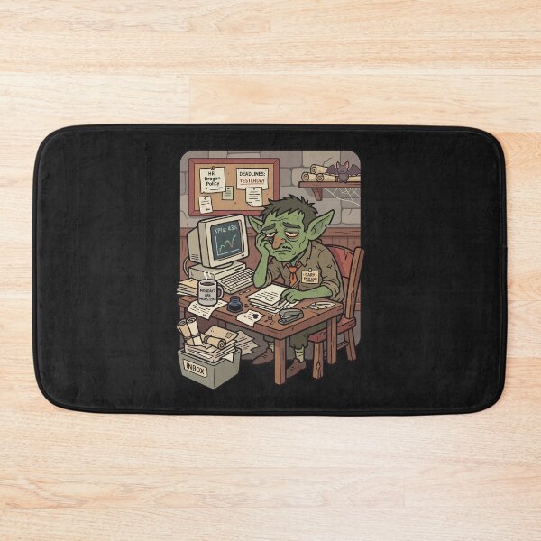 Item preview, Retro Goblin Office Worker Fantasy Meme designed and sold by Quipzzy.