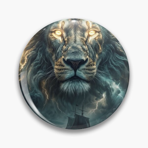 Item preview, Storm Lion Fantasy Ocean Ship Epic Artwork T-Shirt 1 designed and sold by canvahub.
