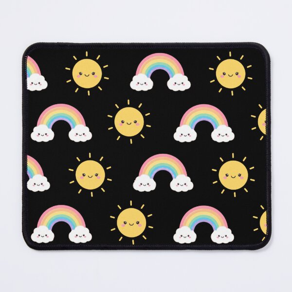 Item preview, Cute Kawaii Rainbow & Sunshine Pattern | Pastel Nursery Aesthetic Design designed and sold by Bara Lune Design .