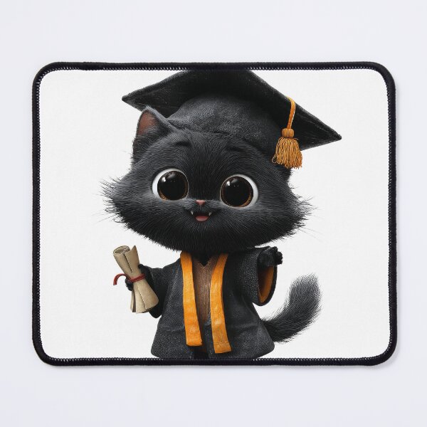 Item preview, Cute Black Cat Graduation Cap Gown Diploma Funny Cat Graduate Gift Class of 2026 Cat Lover designed and sold by CozyPawCo.