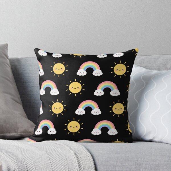 Item preview, Cute Kawaii Rainbow & Sunshine Pattern | Pastel Nursery Aesthetic Design designed and sold by Bara Lune Design .