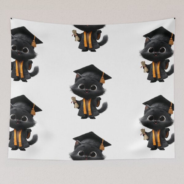 Item preview, Cute Black Cat Graduation Cap Gown Diploma Funny Cat Graduate Gift Class of 2026 Cat Lover designed and sold by CozyPawCo.