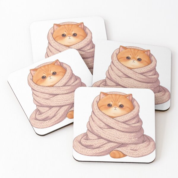 Item preview, Ginger Cat in Pink Knit Blanket designed and sold by Moody Vibes Studio.