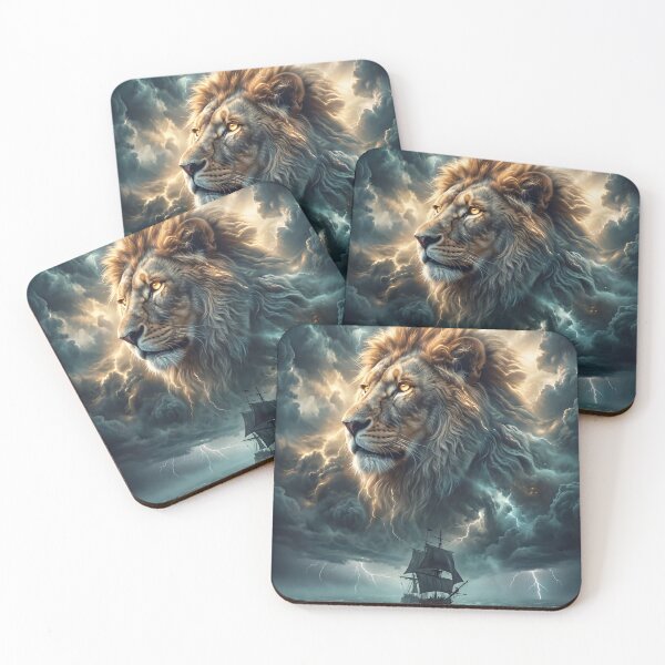 Item preview, Storm Lion Fantasy Ocean Ship Epic Artwork T-Shirt 2 designed and sold by canvahub.