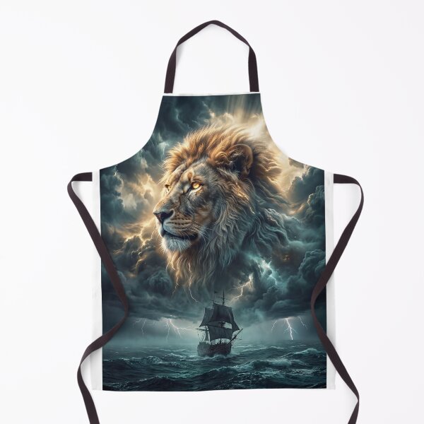 Item preview, Storm Lion Fantasy Ocean Ship Epic Artwork T-Shirt 2 designed and sold by canvahub.