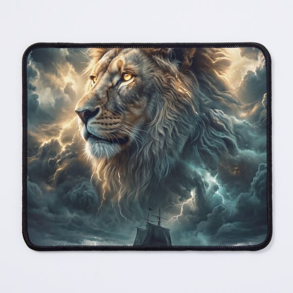 Item preview, Storm Lion Fantasy Ocean Ship Epic Artwork T-Shirt 2 designed and sold by canvahub.