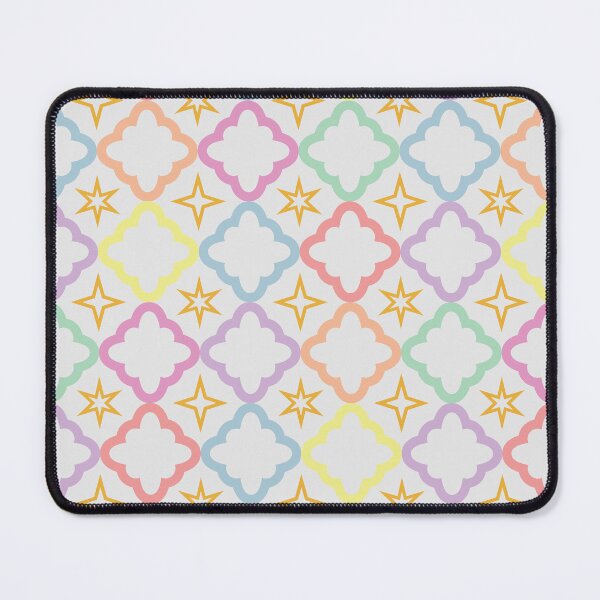 Item preview, Bubbly Starry Quatrefoil Print - Candy Rainbow and White designed and sold by Daniel Bevis Design.