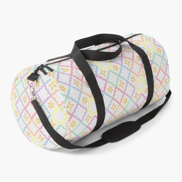 Item preview, Bubbly Starry Quatrefoil Print - Candy Rainbow and White designed and sold by Daniel Bevis Design.
