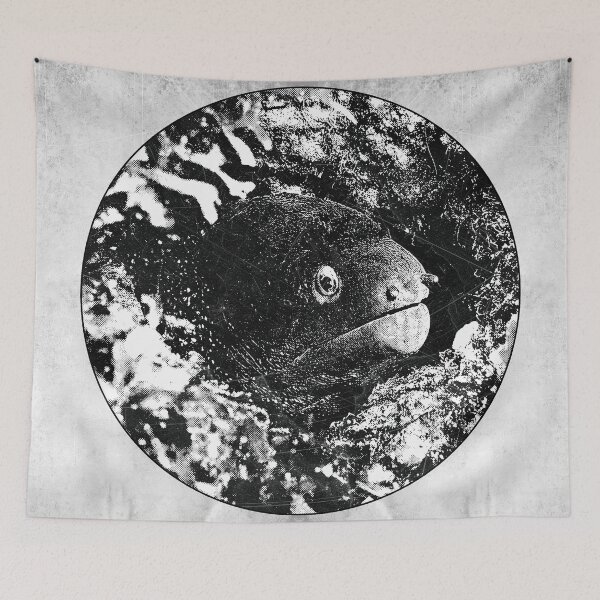 Item preview, Moray Eel Dark Ocean Natural History Circular Art designed and sold by Ghoul Enterprises.