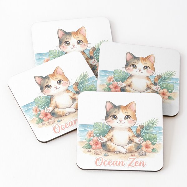 Item preview, Lani Wellness Collection -Ocean Zen | Cozy Hawaiian Self-Care Cat Series designed and sold by LaniDigitalNook.