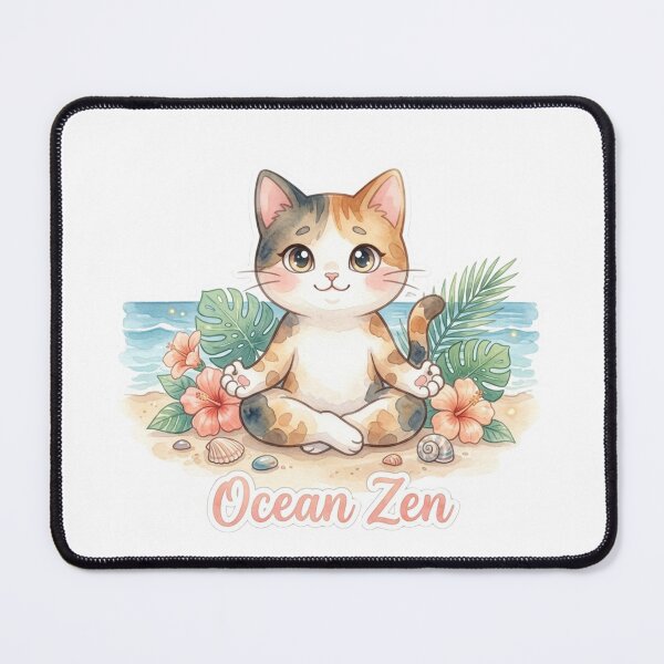 Item preview, Lani Wellness Collection -Ocean Zen | Cozy Hawaiian Self-Care Cat Series designed and sold by LaniDigitalNook.