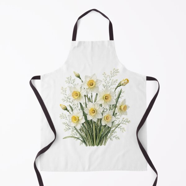 Item preview, Vintage White Narcissus Bouquet Botanical Illustration Watercolor Paperwhite Flowers designed and sold by Panom Suavichien.