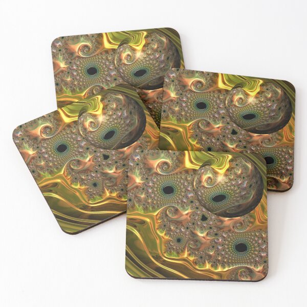 Item preview, Liquid Gold Fractal Dream designed and sold by Yolanda Caporn Art.