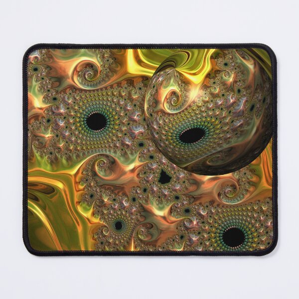 Item preview, Liquid Gold Fractal Dream designed and sold by Yolanda Caporn Art.