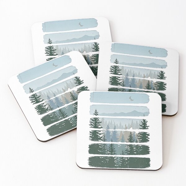 Item preview, Vintage Forest Horizon Slice Landscape designed and sold by drawlinershop.