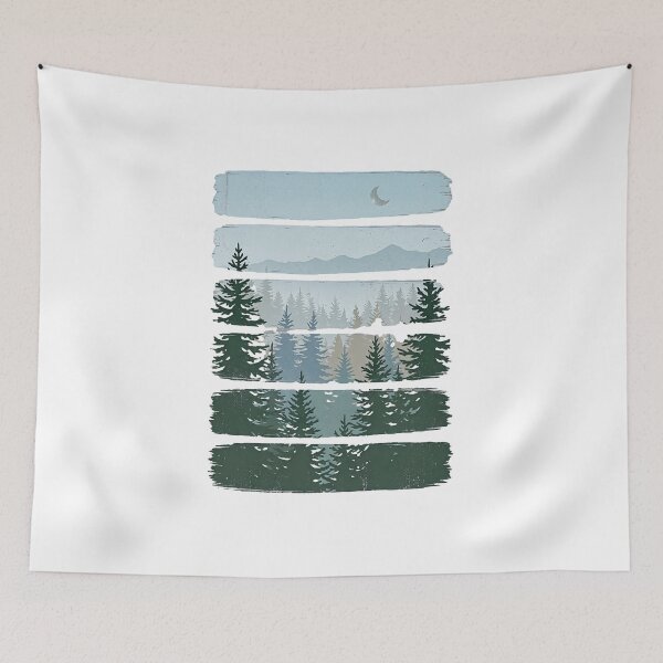 Item preview, Vintage Forest Horizon Slice Landscape designed and sold by drawlinershop.