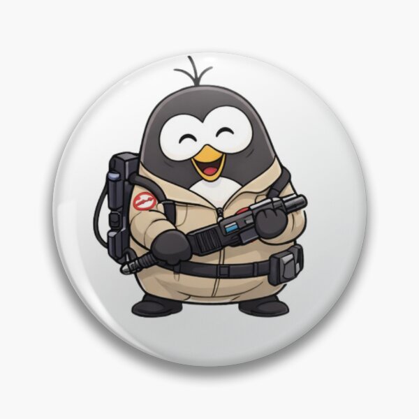 Item preview, Sci-fi cosplaying penguin - Paranormal ghost-catching squad designed and sold by PoppyThePenguin.