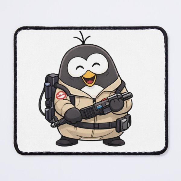 Item preview, Sci-fi cosplaying penguin - Paranormal ghost-catching squad designed and sold by PoppyThePenguin.