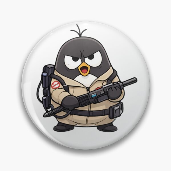 Item preview, Sci-fi cosplaying penguin - Paranormal ghost-catching squad designed and sold by PoppyThePenguin.