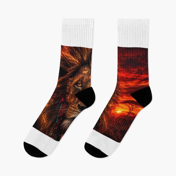 Item preview, Ancient African Lion King — Cosmic Mane Galaxy Eyes Sacred Symbols — Dramatic Wildlife Art" designed and sold by Bossygraphicske.