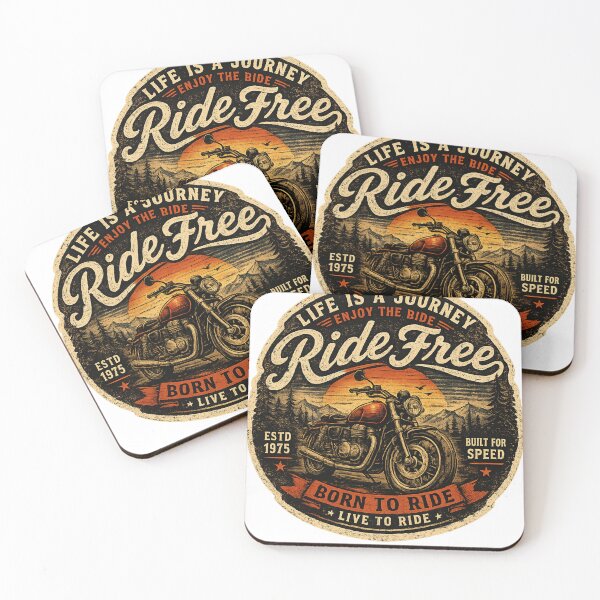 Item preview, Vintage Ride Free Motorcycle T-Shirt designed and sold by CoolGTees.
