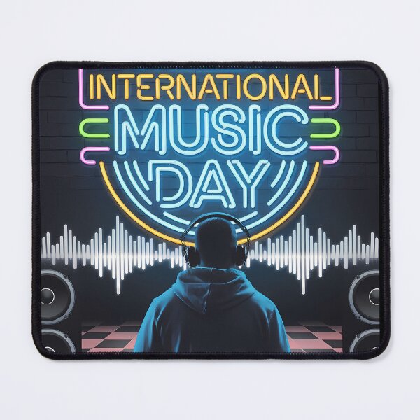 Item preview, Neon DJ Vibes - International Music Day designed and sold by Art-Arcade6.