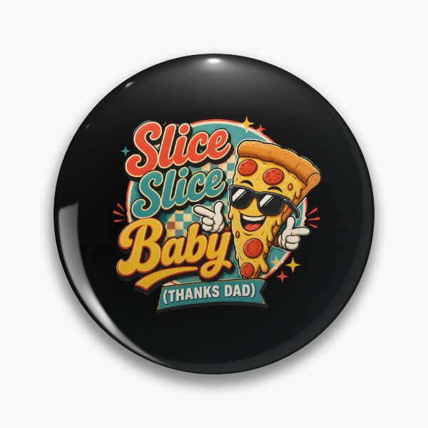 Item preview, Slice Slice Baby Funny Pizza Dad T-Shirt Retro Food Pun Tee designed and sold by FestivityFinds.