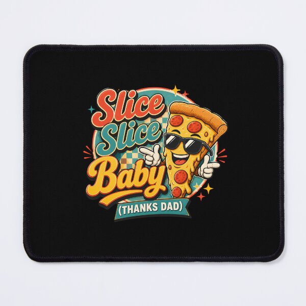 Item preview, Slice Slice Baby Funny Pizza Dad T-Shirt Retro Food Pun Tee designed and sold by FestivityFinds.