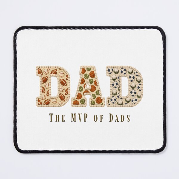 Item preview, The MVP Of Dads Shirt Sports Dad Faux Patchwork Baseball Football Fathers Day Gift designed and sold by Panom Suavichien.