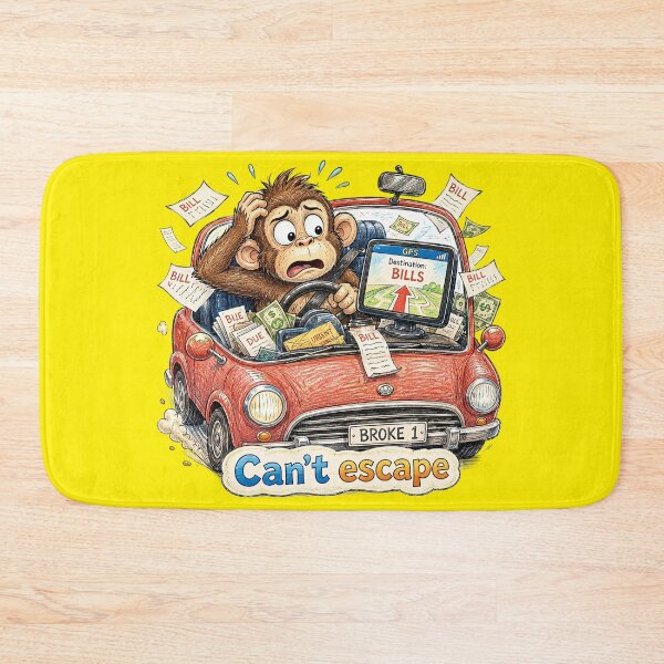 Item preview, Monkey Bills GPS Sticker – Funny Driving Finance Humor Art designed and sold by Felixuss.