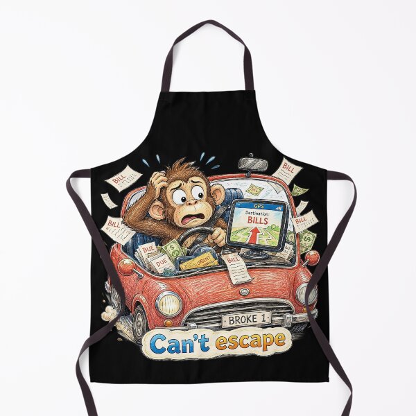 Item preview, Monkey Bills GPS Sticker – Funny Driving Finance Humor Art designed and sold by Felixuss.