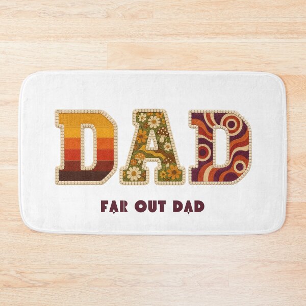 Item preview, Far Out Dad Shirt Retro 70s Groovy Faux Patchwork Vintage Dad Fathers Day Gift Tee designed and sold by Panom Suavichien.