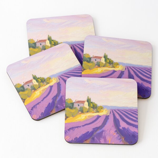 Item preview, lavender field painting designed and sold by psychoshadow.